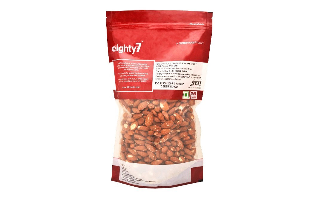 Eighty7 Bakers Almonds    Pack  1 kilogram